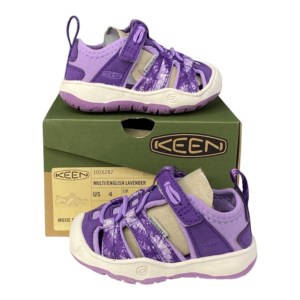 Keen Moxie Sandal Toddler 4 Multi/English Lavender Purple‎ Adjustable Straps NIB